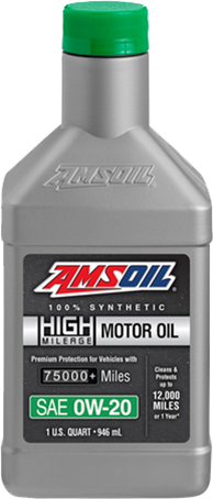 AMSOIL 0W-20 100% Synthetic High-Mileage Motor Oil